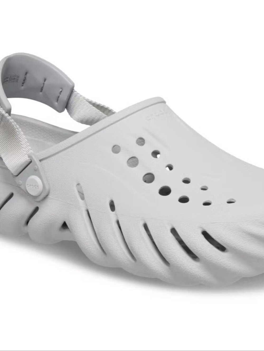 CROCS Kids Echo Clog in White with Black Footbed - Picture 8 of 9